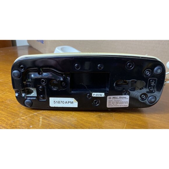 Southwestern Bell System Trimline Touchtone Phone 2-Tone Yellow White Working - Picture 3 of 9